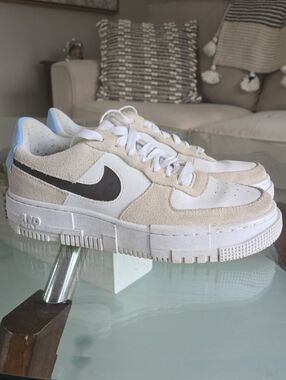Nike Air Force 1 Pixel Low - White, Beige, Black, Light Blue